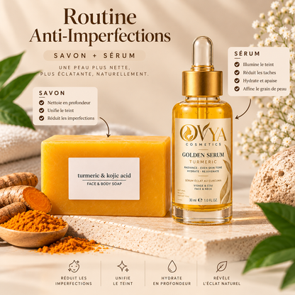 Routine Anti-Imperfections au Curcuma — Sérum + Savon