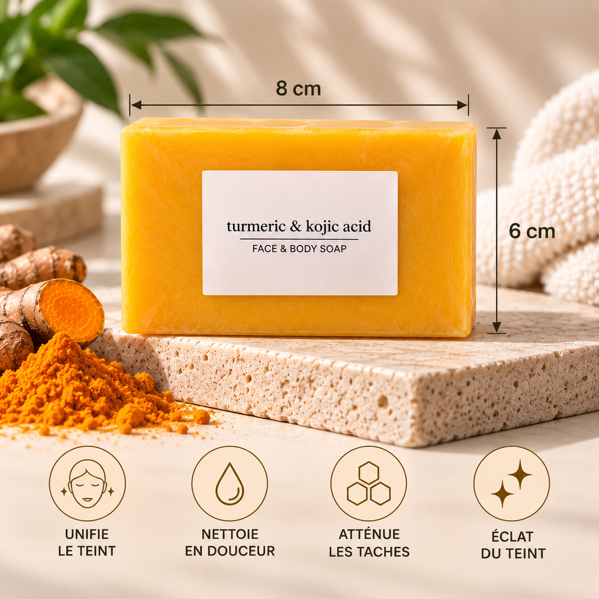 Savon Éclat Anti-Imperfections au Curcuma