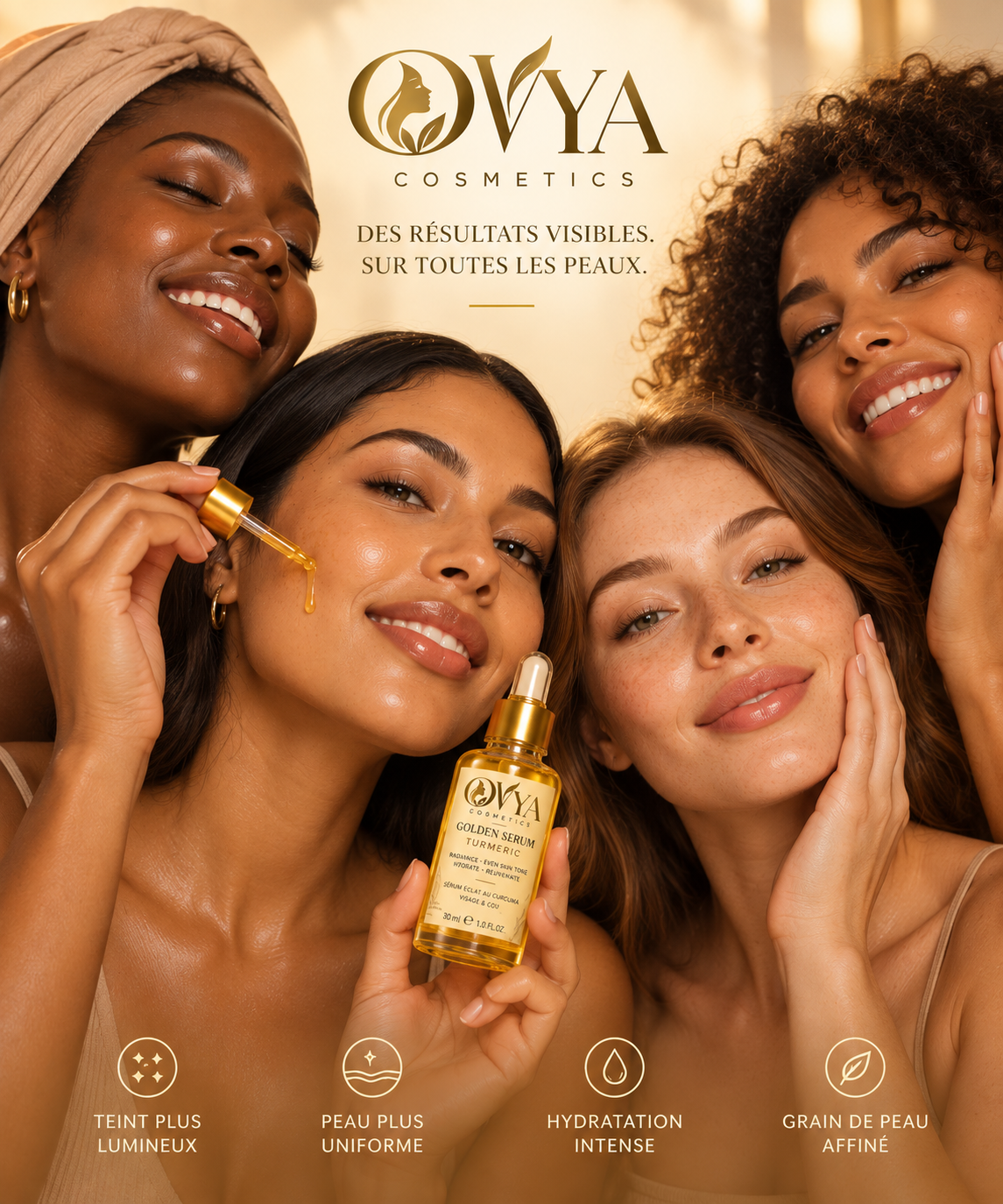 Sérum Anti-Taches & Repulpant au Curcuma — Collagène & Acide Hyaluronique
